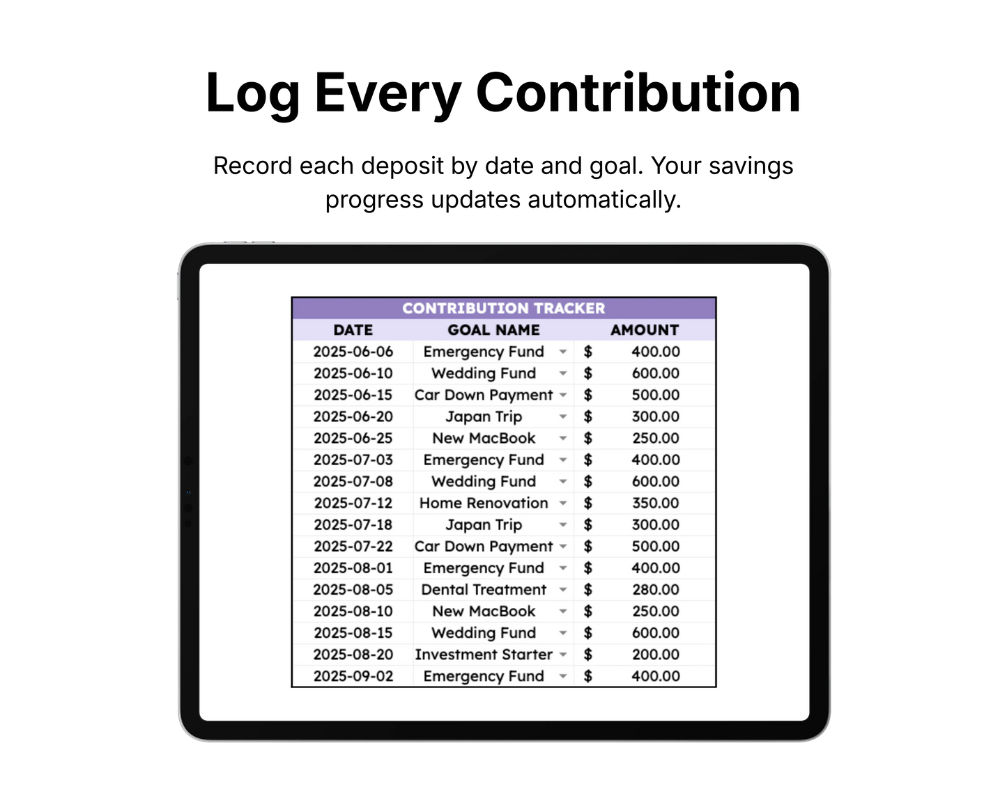 Savings Tracker